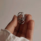 Rose Filigree Silver Ring