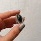 925 Sterling Silver Black Onyx Marquise Gothic Rustic Ring