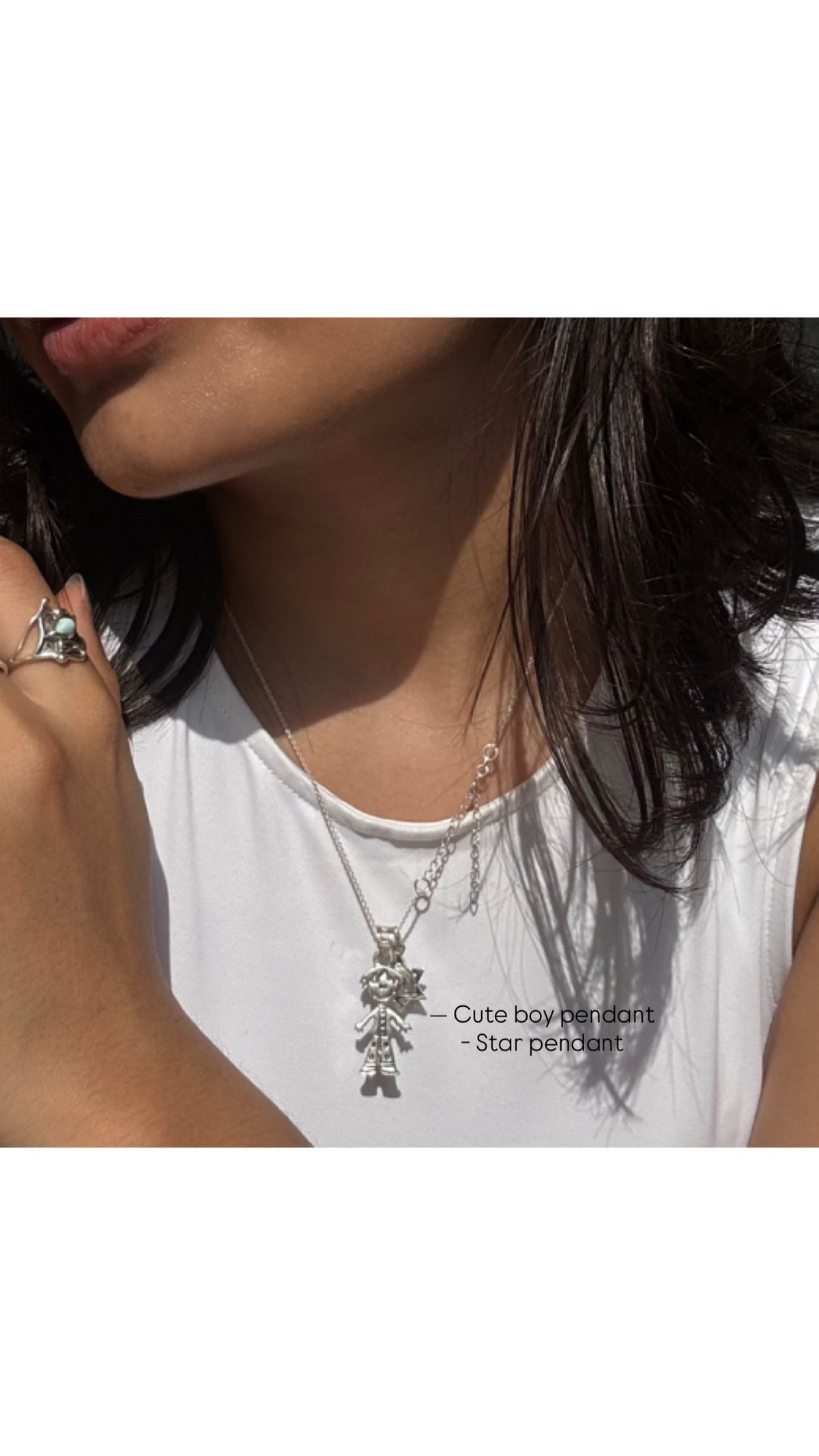 A Sweet Little Cute Boy 925 Sterling Silver Pendant