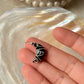 925 Sterling Silver Black Onyx Moon Wire Wrapped Handcrafted Pendant