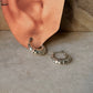 925 Sterling Silver Chunky Italian Disco U Hoops Earrings