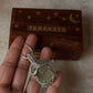 925 Sterling Silver Pherenite  Rectangle Wire Wrapped Handcrafted One of a Kind Pendant