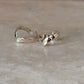 925 Sterling Silver V hammered Sleek Toe Ring