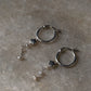 925 Sterling Silver Tara Moti - Pearls Stars Italian Hoops