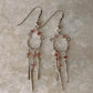925 Sterling Silver Pink Tourmaline Wire Wrapped Boho Style Handcrafted Earrings
