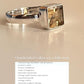 Timeless square cut citrine stone silver ring with simple elegance
