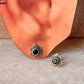 925 Sterling Silver South Screw Green Cz Flower Studs