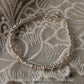 925 Sterling Silver Chunky Molten  Hill Tribe Handcrafted Beads In Pure Silver Wire Bracelet