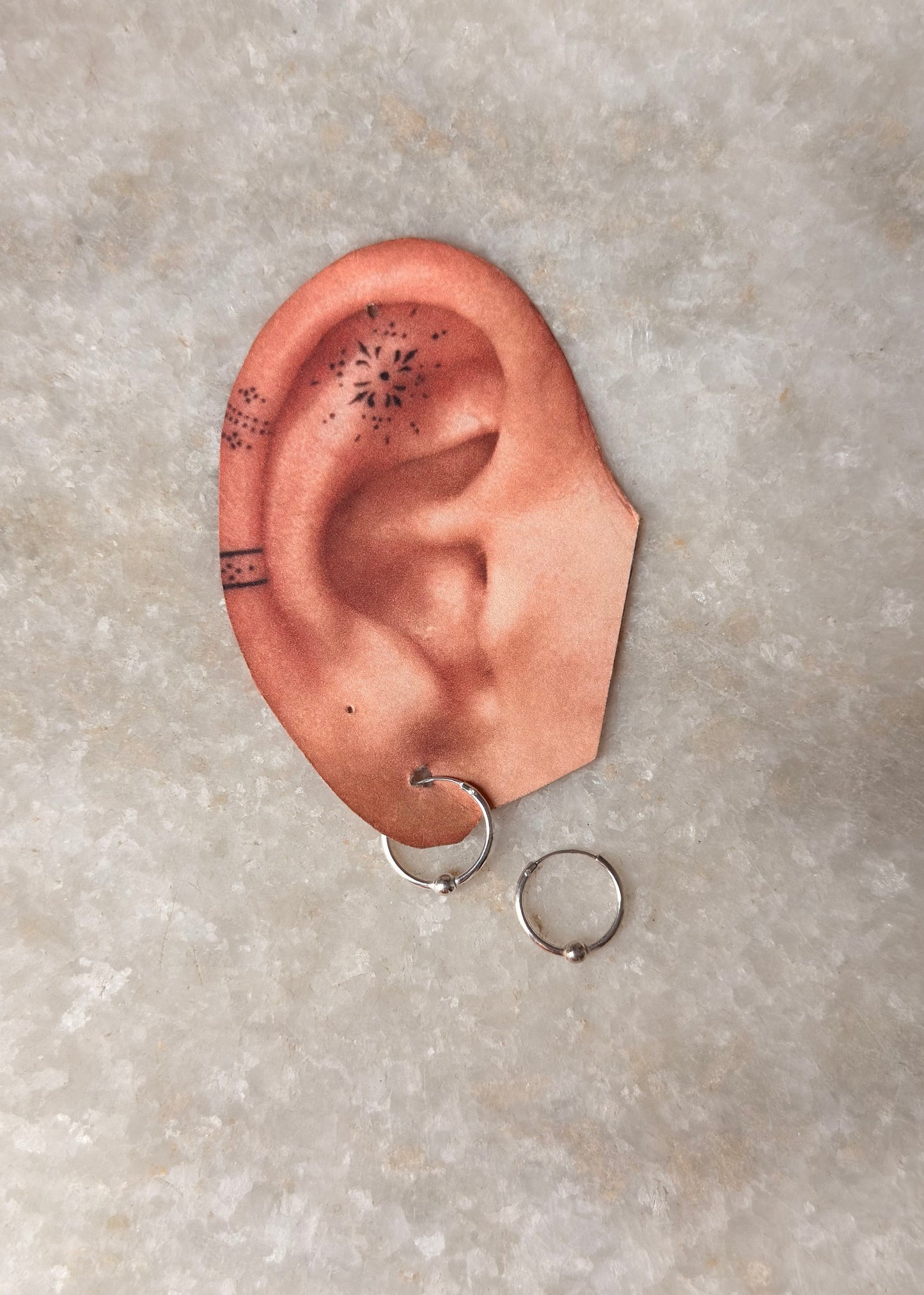925 Sterling Silver Plain Ball Hoops