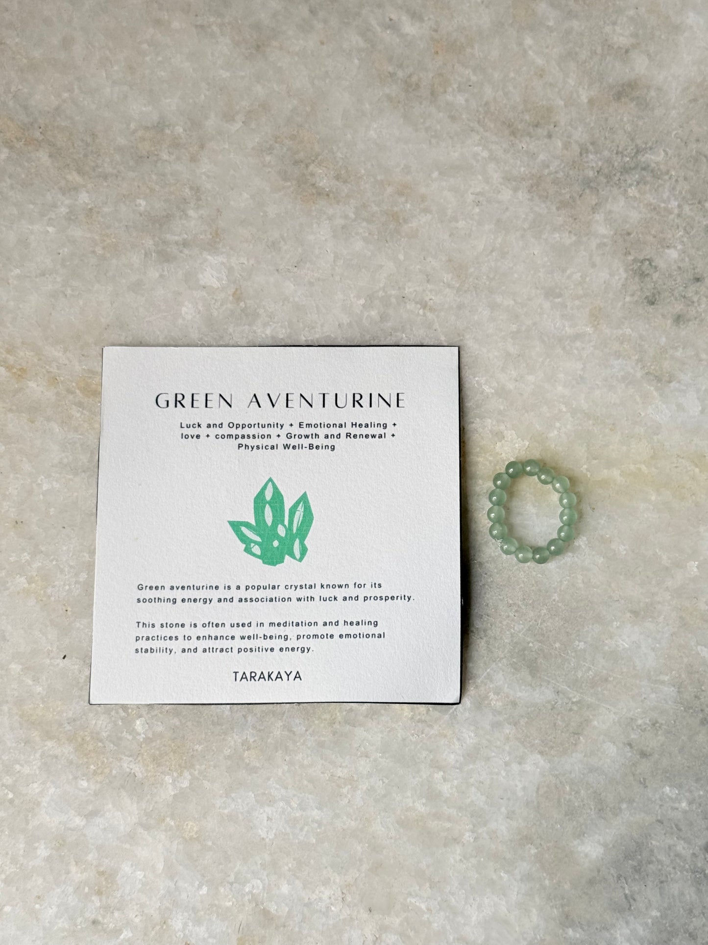 Green Aventurine 4MM Crystal Stretchy Rings