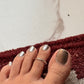 925 Sterling Silver Tribal Engraved Toe Ring