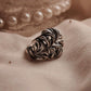 Chunky band ring with vintage patterns and bold design