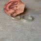 925 Sterling Silver Chunky Italian Rectangular Hoops