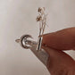 Sterling Silver Moon Flower Holder Ring for a Boho-Chic Vibe