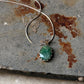 925 Sterling Silver Green Aventurine Faceted Oval Boho Handcrafted One of a Kind Pendant