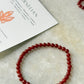 Natural Crystal Carnelian 4mm Bracelet