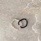 Natural Crystal Stretchy Fresh Water Pearl & Black Spinel Pearl Rings