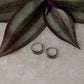 925 Sterling Silver Antique Tiny Second Piercing Hoops - design 7