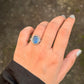 925 Sterling Silver Labradorite Blue Flash Oval Rawa Boho Handcrafted Ring