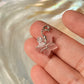 925 Sterling Silver Rose Quartz Star Carved -Wire Wrapped Handcrafted Pendant
