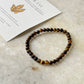 Natural Crystal Tiger Eye Plain Round 4MM Bracelet