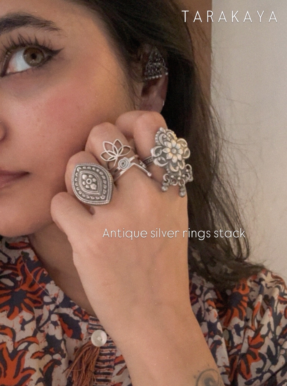 925 Sterling Silver Antique Adjustable Handcrafted Ring