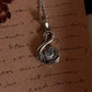 Blue Topaz Swan Silver Pendant