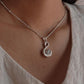 Luxury Blue Topaz Swan Pendant with Silver Detailing