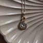 Unique Blue Topaz Swan Shaped Silver Pendant