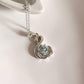 Timeless Blue Topaz Swan Design Silver Pendant