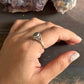 Handcrafted Oval Labradorite Silver Ring with Boho Charm