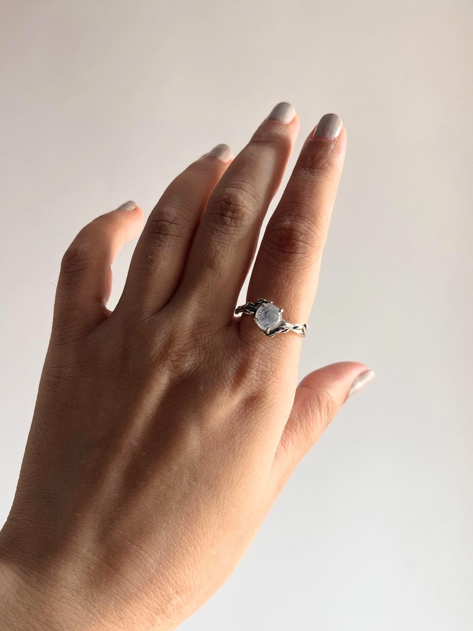 Timeless Moonstone Forest Ring in 925 Sterling Silver