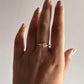 Moonstone Silver Ring with Triple Stone Design