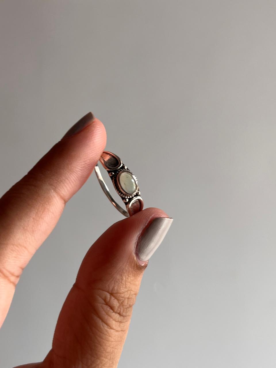 Opal Rawa Boho Silver Ring with Unique Design