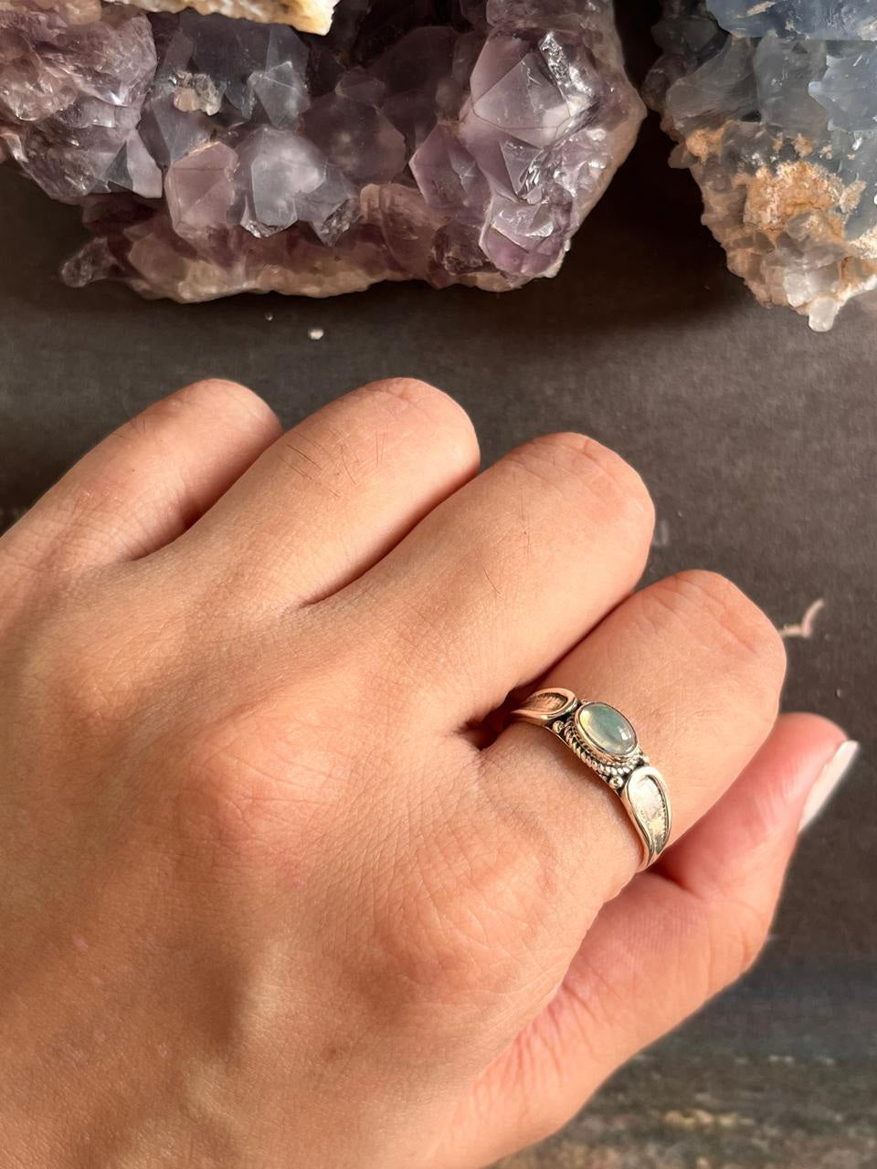 Rawa Opal Boho Silver Ring