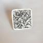 Intricate handcrafted antique silver 925 ring with tribal Chitai flower motif.