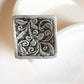 Elegant silver 925 adjustable ring with a tribal Chitai flower design.