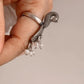 Silver 925 Adjustable Ring with Peacock Design and Fresh Water Pearls