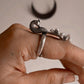 Handmade Antique Mor Peacock Ring with Fresh Water Pearls 