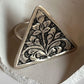 Exquisite antique tribal ring with Chitai flower design in silver 925.
