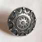 Sterling silver 925 ring with a detailed tribal Rawa Mandala design.