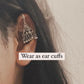 Antique Teekona ghungroo bugadi ear cuffs in sterling silver 925.