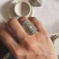 925 sterling silver Sun Mandala boho statement ring