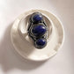 Lapis Lazuli Gemstone Boho Statement Ring in Silver