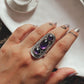 Amethyst Silver 925 Statement Ring 
