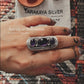 Amethyst Silver 925 Handcrafted Boho Statement Ring