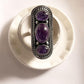 Handmade Amethyst Boho Statement Ring in Silver 925 Boho 