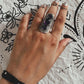 Handcrafted Silver 925 Boho Ring with Amethyst