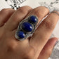 Boho-Inspired Lapis Lazuli Statement Silver Ring