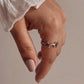 Timeless round star band ring in high-quality sterling silver